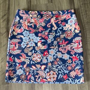 J.McLaughlin XL Halle reversible scuba skirt womens resort wear stretch blue